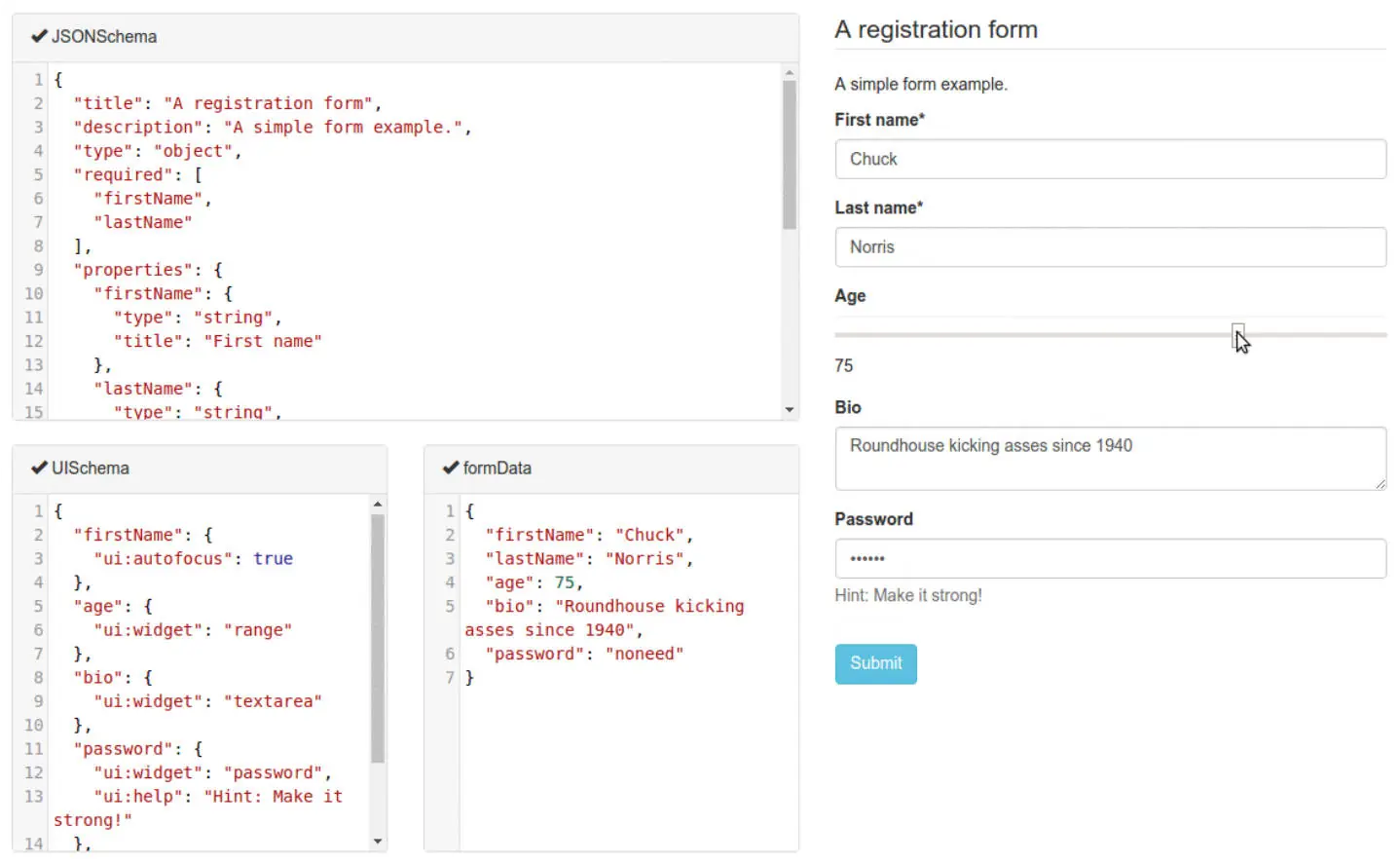 react jsonschema form