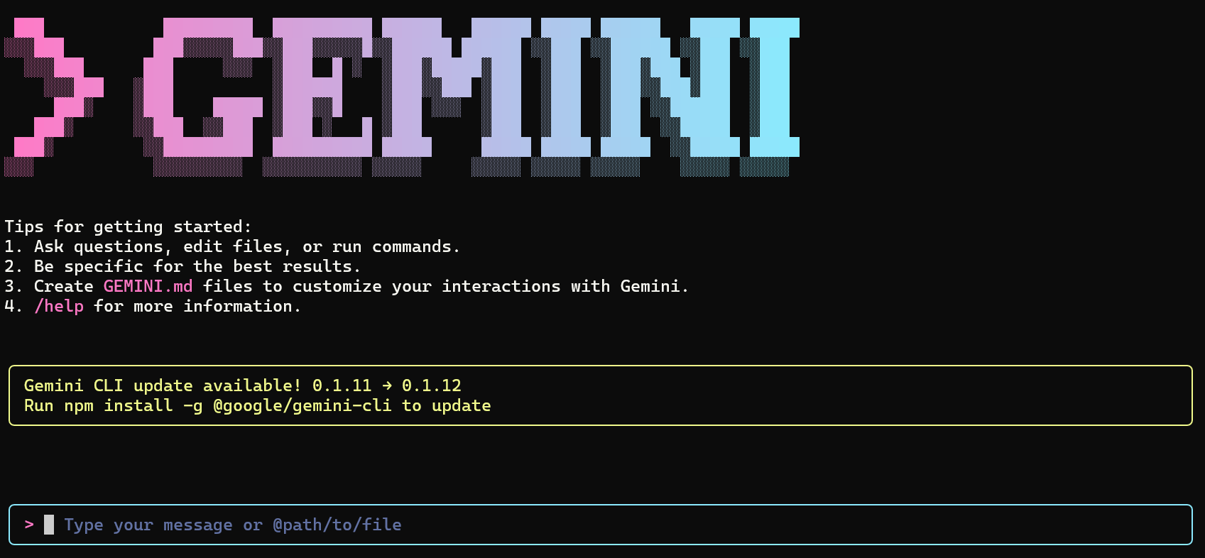 GEMINI CLI