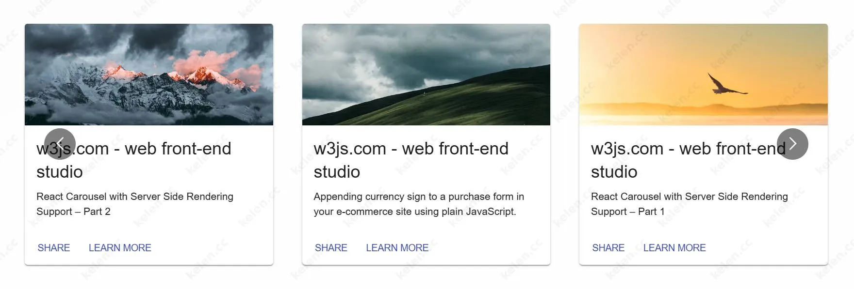 React Multi Carousel
