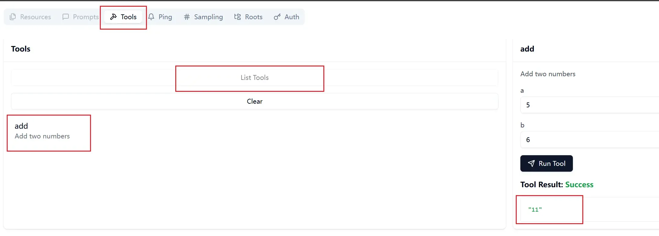 @modelcontextprotocol/inspector add tool