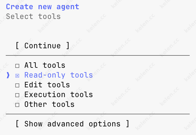Select tools