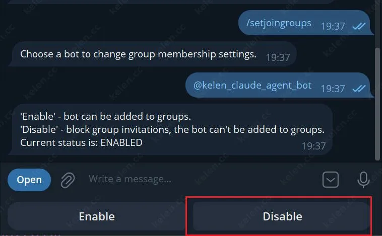 Disabled addGroup