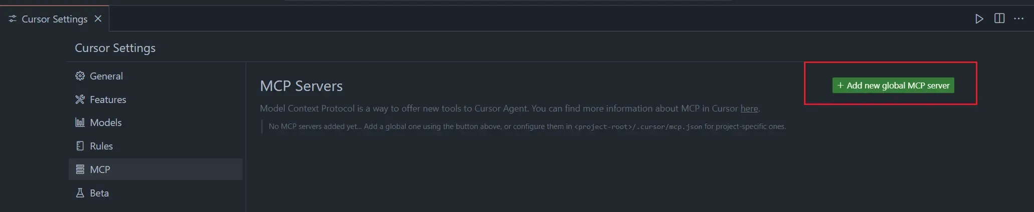 cursor mcp