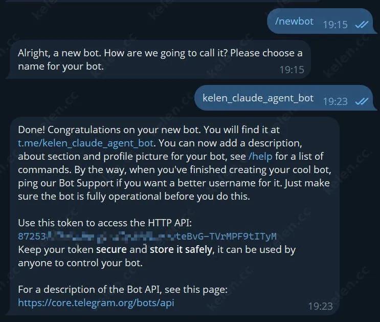 create bot success