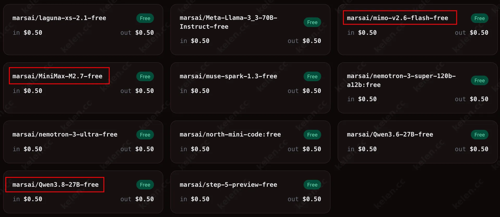 MarsAI免费模型